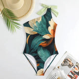 Aqua Leafy Swimwear Set