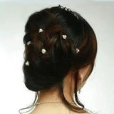 Crystal Flower Marbel Pearl Hair 10 Accessories Pins