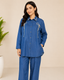 Pearl Bow Denim Co-Ord Set