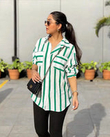 Striped Latina Cozy Shirt