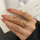 Multilayer Ring Chunky Knuckle Rings