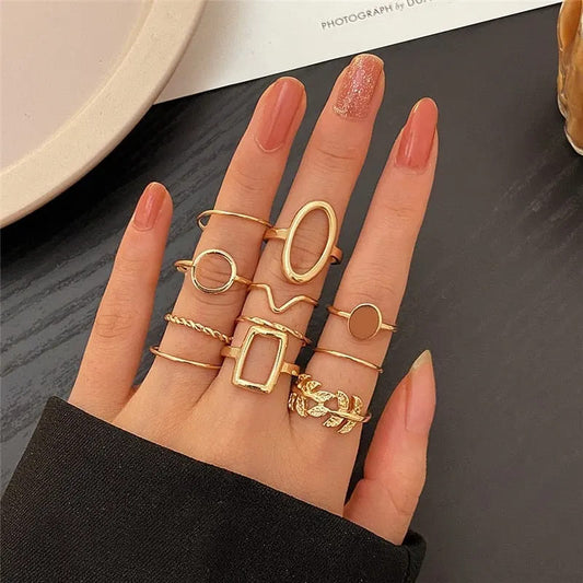Multilayer Ring Chunky Knuckle Rings