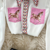 Pink Lily Shirt & Skirt Co-ord Set