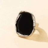 Studded Black Ring