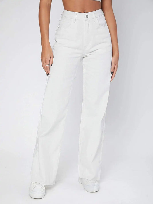White Wide Jeans