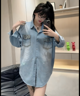 Sparkle Wave Denim Shirt