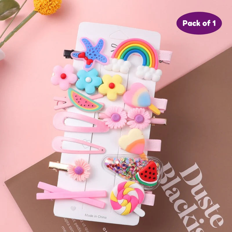 Cute Cartoon Hair Clips Set