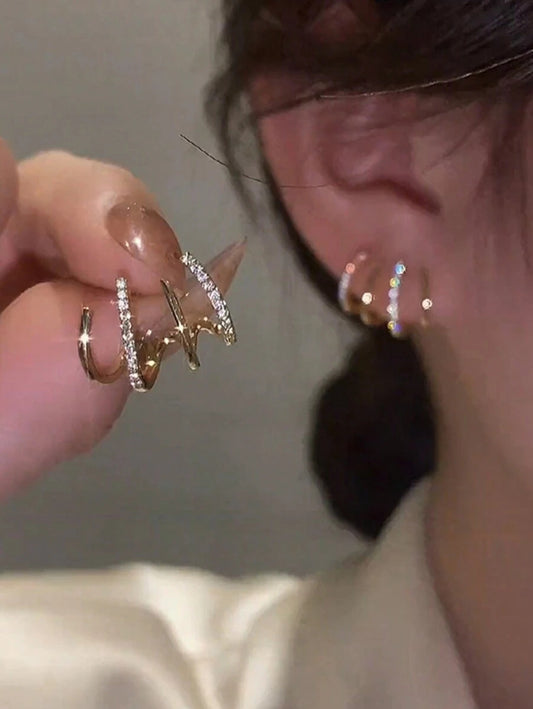 Glamorous Crystal Cobblestone Earrings