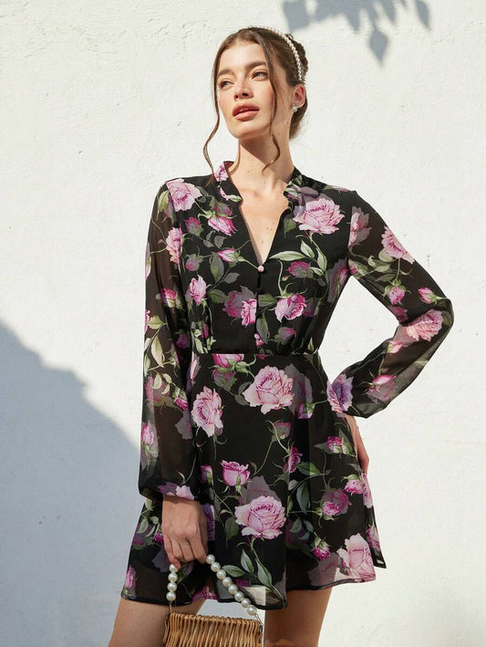 Black Rose Garden Dress