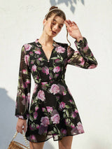 Black Rose Garden Dress