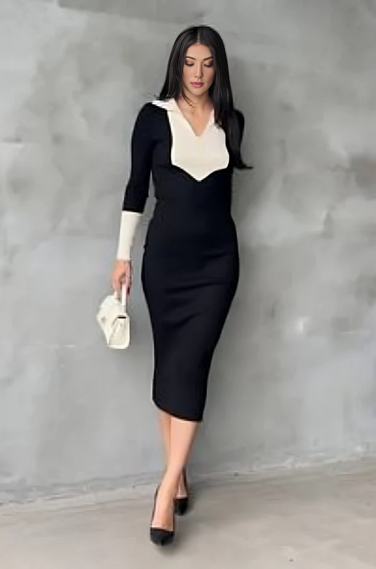 Monochrome Muse Dress