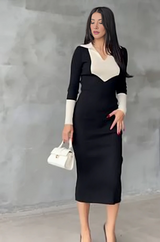 Monochrome Muse Dress