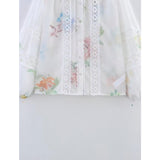 Women's White Floral Shirt