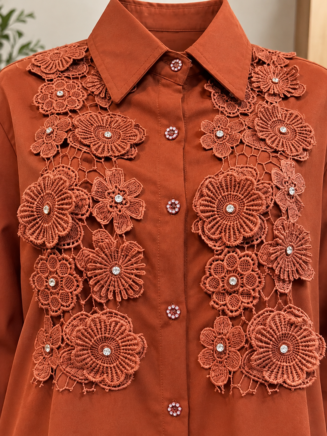 Elara Floral Embroidered Shirt