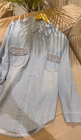 Sparkle Wave Denim Shirt