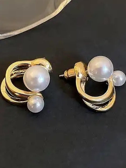 Tiered Gold Blossom Earrings