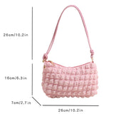 Trendy Pink Quilted Shoulder Bag