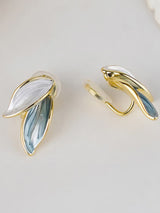 Elegant Dual Leaf Stud Earrings