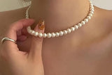 Classic Pearl Choker Necklace