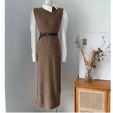 Cozy Belted Classic Winter Dress