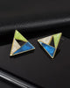 Geometric Enamel Triangle Earrings
