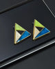 Geometric Enamel Triangle Earrings