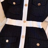 Midnight Collar Charm Dress
