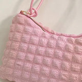 Trendy Pink Quilted Shoulder Bag