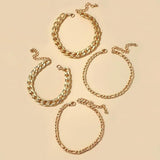 Golden Luxe Chains  bracelet