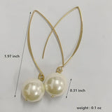 Golden Loop Pearl Drop Earrings