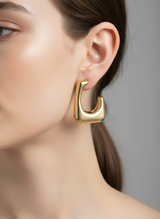 Edgy Gilded Earrings