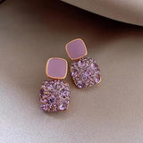Four-Prong Crystal Earrings