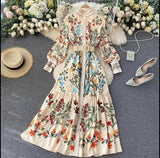 Floral Belted Max A-Line Dress
