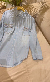 Sparkle Wave Denim Shirt