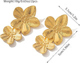 Golden Petal Drop Earrings
