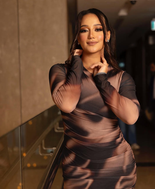 Aurora Printed Party Dress