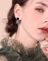 Trendy Purple Tulip & Pearl Drop Earrings Combo