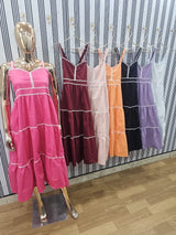Solid Cotton Dress For Her