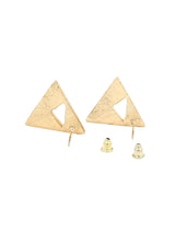 Geometric Enamel Triangle Earrings