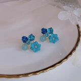 Aqua Bloom Earrings