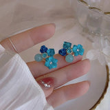 Aqua Bloom Earrings