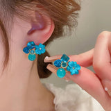 Aqua Bloom Earrings