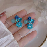 Aqua Bloom Earrings