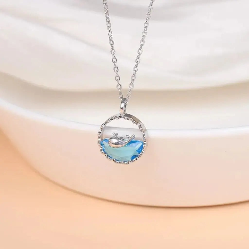 Aqua Dream Dolphin Necklace