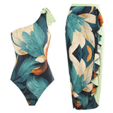 Aqua Leafy Swimwear Set