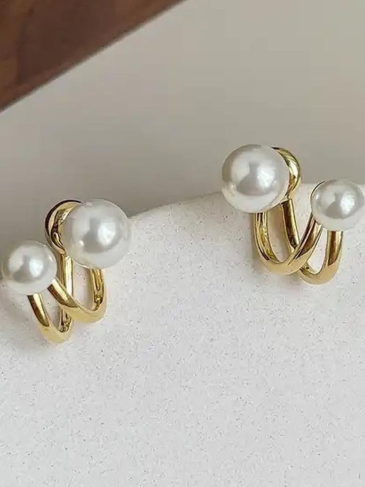 Tiered Gold Blossom Earrings