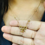 Bow Charm Necklace
