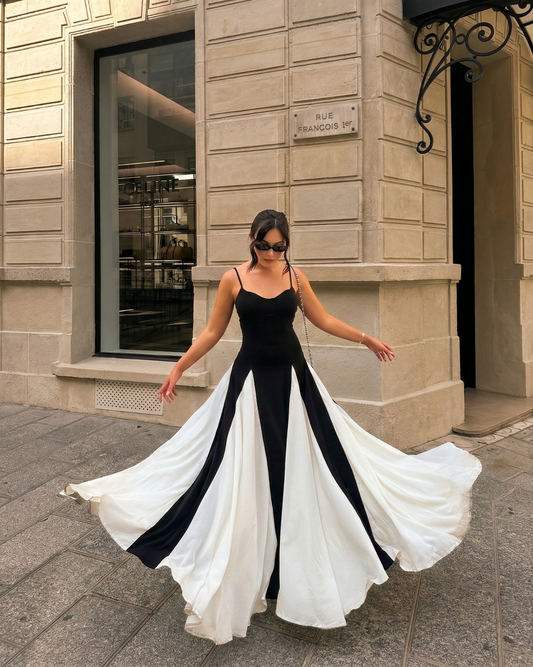 Bella Monochrome Flare Dress