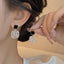 Black & White Pearl Glam Earrings