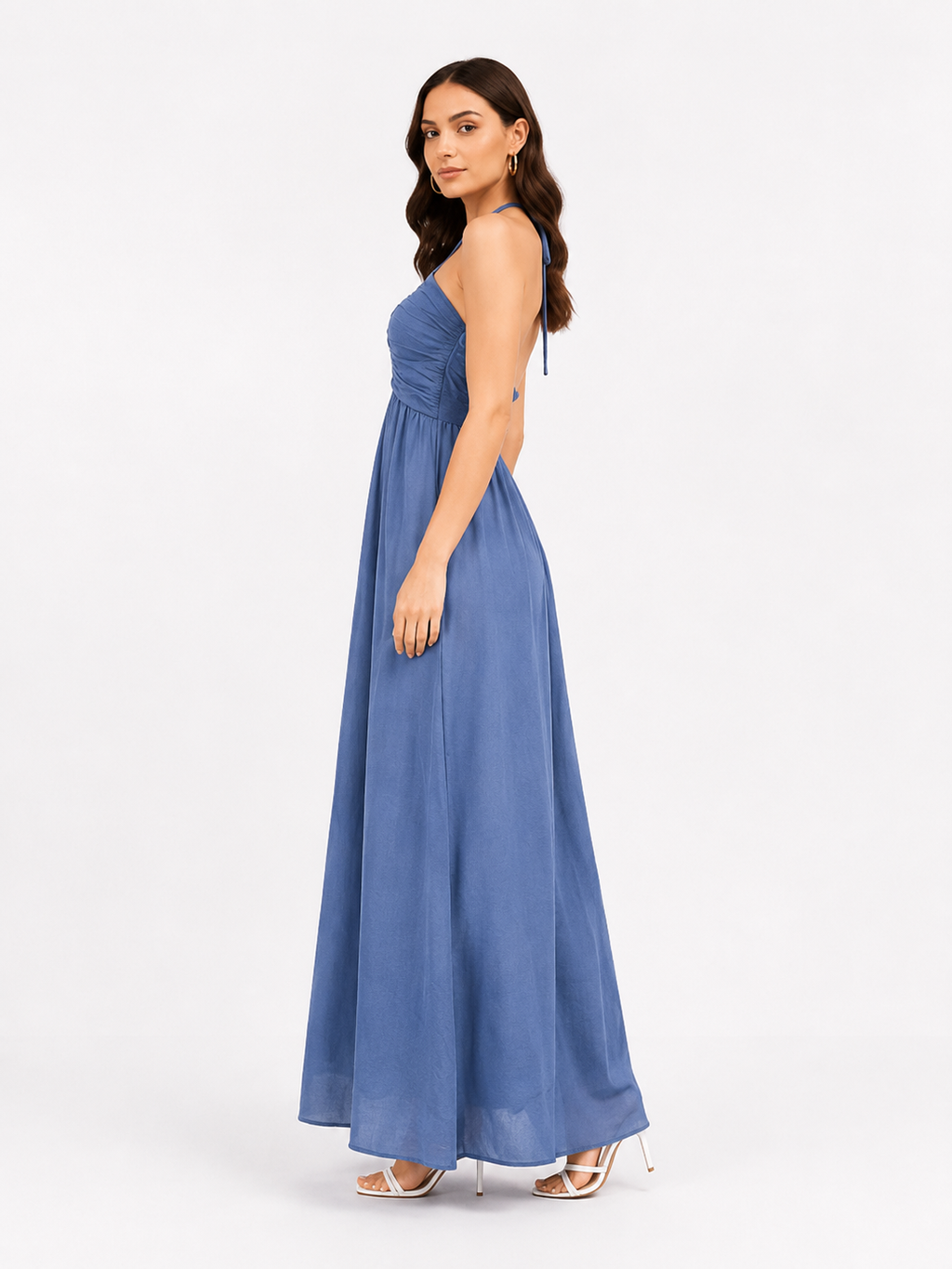 Blue Haze Halter Dress